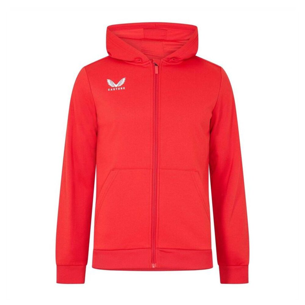 Castore Mens Brushed Fleece Full Zip Hoodie / True Red